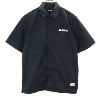 エクストララージ(XLARGE)のエクストララージ 半袖 ワークシャツ M ブラック XLARGE メンズ(シャツ)