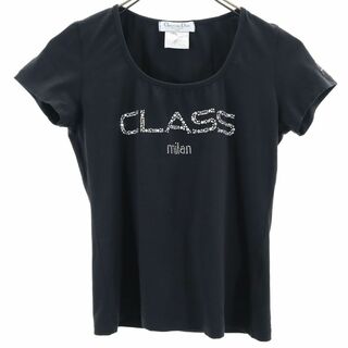 クリスチャンディオール(Christian Dior)のクリスチャンディオール 半袖 カットソー USA10 ブラック Christian Dior Tシャツ レディース(カットソー(半袖/袖なし))