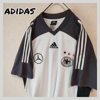 アディダス(adidas)のadidas 半袖 tシャツ Mercedes-Benz logo 黒 白 古着(Tシャツ/カットソー(半袖/袖なし))