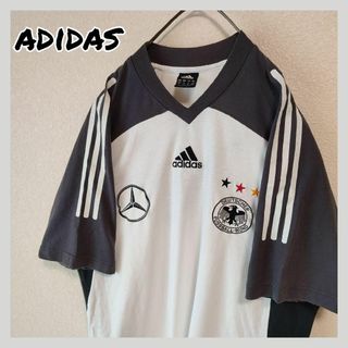 adidas - adidas 半袖 tシャツ Mercedes-Benz logo 黒 白 古着