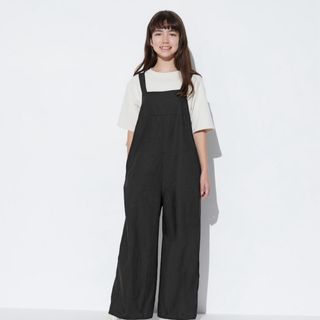 ユニクロ(UNIQLO)のユニクロ　リネンブレンド　サロペット　160(サロペット/オーバーオール)