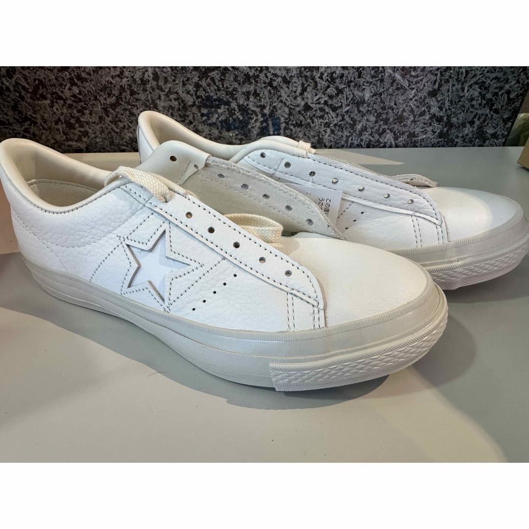 CONVERSE - 日本製 コンバース ワンスター J EB LEATHER 白白 25 CONVERSE - 日本製 コンバース ワンスター J EB LEATHER 白白 25