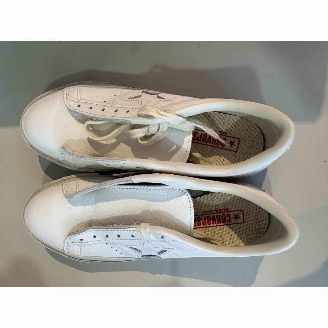 CONVERSE - 日本製 コンバース ワンスター J EB LEATHER 白白 25 CONVERSE - 日本製 コンバース ワンスター J EB LEATHER 白白 25