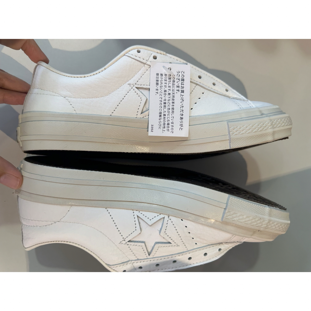 CONVERSE - 日本製 コンバース ワンスター J EB LEATHER 白白 25 CONVERSE - 日本製 コンバース ワンスター J EB LEATHER 白白 25