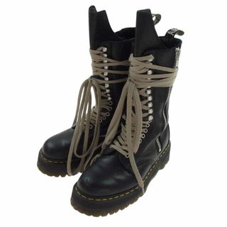 リックオウエンス(Rick Owens)のRick Owens リックオウエンス ブーツ 1918RO × Dr.Martens ドクターマーチン 18 HOLE BOOTS ロングレースアップ ブーツ ブラック系 EU42【中古】(ブーツ)