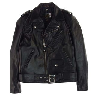 ショット(schott)のschott ショット レザージャケット 613UHT HORSEHIDE ONESTAR TALL ホースハイド ワンスター トール レザー ライダース ジャケット ブラック系 38【新古品】【未使用】【中古】(その他)