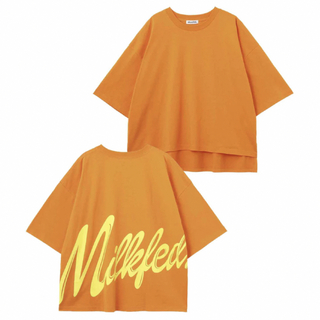 MILKFED. - MILKFED ミルクフェド　ビック　ロゴ　Tシャツ　オレンジ　ワンサイズ