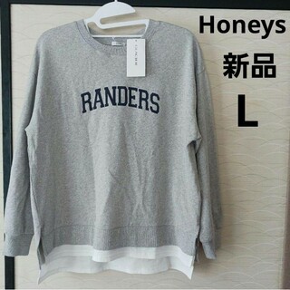 HONEYS - Honeys  裾レイヤード風トップス スウェット