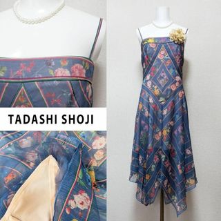 ⁑タダシ　ショージ　 セレモニー　花柄　ストラップヘムワンピース(スーツ)