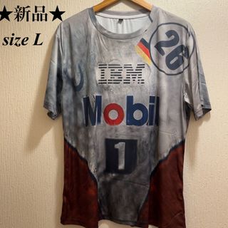 新品★グレー★Mobil26★モービル26★Tシャツ★ユニセックス★L(Tシャツ/カットソー(半袖/袖なし))