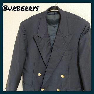 バーバリー(BURBERRY)のBurberrys バーバリーズ　紺ブレ　ジャケット　金ボタン　モヘア混　古着(テーラードジャケット)