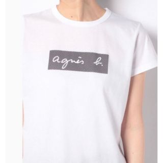 アニエスベー(agnes b.)の新品未使用 アニエスベー ボックスロゴＴシャツ 白(Tシャツ(半袖/袖なし))