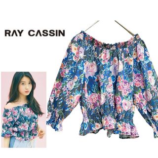 レイカズン(RayCassin)のRay Cassin レイカズン花柄ブラウス パフスリーブ　オフショル(シャツ/ブラウス(半袖/袖なし))