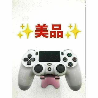 プレイステーション4(PlayStation4)の美品 PS4 コントローラー DUALSHOCK4 純正　ホワイト　b-91(その他)