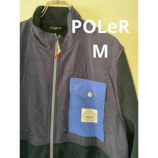 POLeR OUTDOOR STUFF 裏起毛 フリース ジャケット ネイビー(ブルゾン)