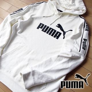 プーマ(PUMA)の美品 PUMA プーマ メンズ パーカー 白(パーカー)