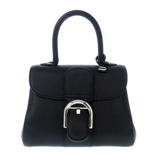 DELVAUX(デルボー) ハンドバッグ美品  ブリヨンミニ 黒 ロデオグレーンカーフレザー(ハンドバッグ)