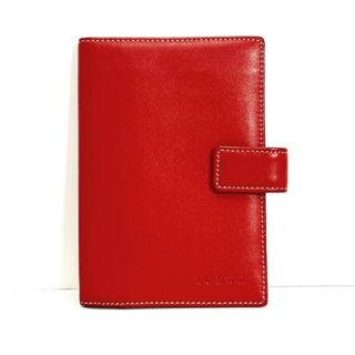 ロエベ(LOEWE)のLOEWE(ロエベ) カードケース美品  - レッド ナッパレザー(名刺入れ/定期入れ)