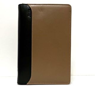 ファイロファックス(Filofax)のFilofax(ファイロファックス) 手帳美品  - ブラウン×黒 ラウンドファスナー ナッパレザー×レザー(その他)