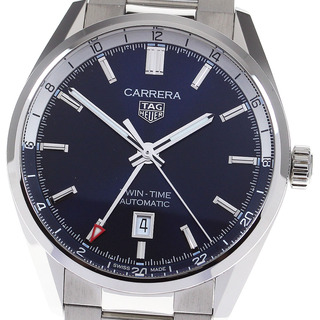 タグホイヤー(TAG Heuer)のタグホイヤー TAG HEUER WBN201A カレラ ツインタイム キャリバー7 自動巻き メンズ 美品 箱・保証書付き_817276(腕時計(アナログ))