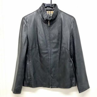 ダックス(DAKS)のDAKS(ダックス) ライダースジャケット サイズ9AR S レディース - 黒 長袖/レザー/春/秋(ライダースジャケット)