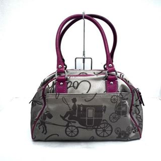 コーチ(COACH)のCOACH(コーチ) ハンドバッグ ホースアンドキャリッジサッチェル F14481 カーキ×ピンク ジャガード×レザー(ハンドバッグ)