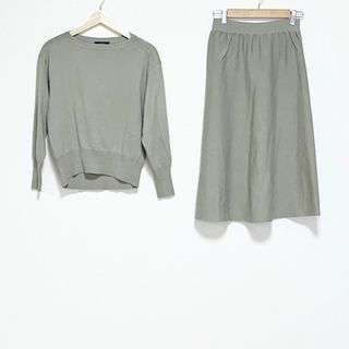 ユナイテッドアローズグリーンレーベルリラクシング(UNITED ARROWS green label relaxing)のgreen label relaxing(グリーンレーベルリラクシング) スカートセットアップ サイズF レディース美品  - グレー ニット(セット/コーデ)