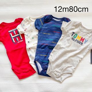 トミーヒルフィガー(TOMMY HILFIGER)の12m80cm  4枚セット　ロンパース　トミーヒルフィガー(ロンパース)