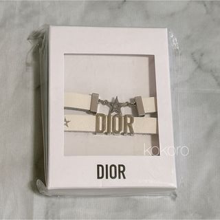 Dior - ディオール ブレスレット チョーカー ホワイト スター ノベルティ ptレザー