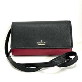 kate spade new york - Kate spade(ケイトスペード) 財布美品  キャメロンストリート コリン PWRU5846 黒×ボルドー×アイボリー チェーンウォレット/ストラップ着脱可 レザー