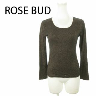 ROSE BUD - ローズバッド ニットソー 長袖 ラメ F 黒 230912MN1R