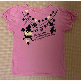 【Anna Alice アンナアリス】不思議の国のアリス　半袖Tシャツ　130(Tシャツ/カットソー)