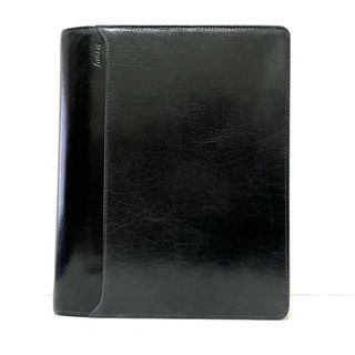 ファイロファックス(Filofax)のFilofax(ファイロファックス) 手帳 - 黒 A5/ラウンドファスナー レザー(その他)