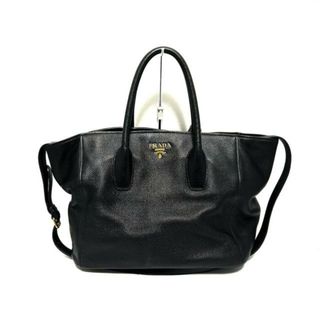 プラダ(PRADA)のPRADA(プラダ) トートバッグ - 黒 革タグ レザー(トートバッグ)