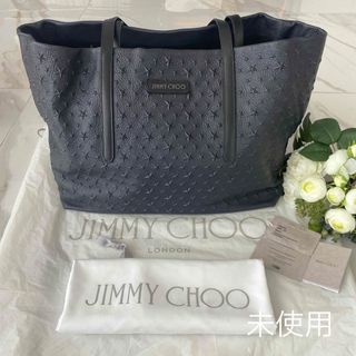 ジミーチュウ(JIMMY CHOO)の未使用 JIMMY CHOO ジミーチュウ ピムリコ トートバッグ ネイビー(トートバッグ)