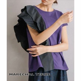 マルシャルテル(MARECHAL TERRE)の美品★MARECHAL TERRE プリーツTシャツ 523(Tシャツ(半袖/袖なし))