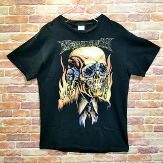 ミュージックティー(MUSIC TEE)の【サイズM】古着　メガデス ヴィック ラトルヘッド 　 Tシャツ 　メタル(Tシャツ/カットソー(半袖/袖なし))