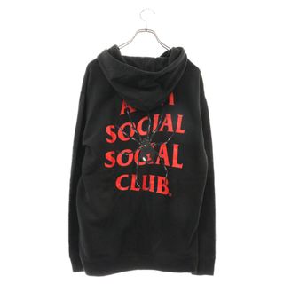 アンチソーシャルソーシャルクラブ(ANTI SOCIAL SOCIAL CLUB)のANTI SOCIAL SOCIAL CLUB アンチソーシャルソーシャルクラブ スパイダープリント オーバーサイズ プルオーバーパーカー スウェット ブラック(パーカー)