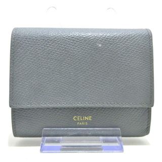 セリーヌ(celine)のCELINE(セリーヌ) 3つ折り財布 スモール トリフォールドウォレット グレー レザー(財布)