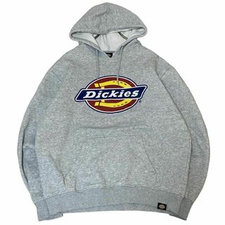 ディッキーズ(Dickies)のディッキーズ スウェットパーカー ロゴタグ フーディ 裏フリース グレーm99(パーカー)