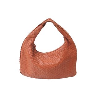 ボッテガヴェネタ(Bottega Veneta)のBOTTEGA VENETA ボッテガヴェネタ イントレチャート ホーボーバッグ ハンドバッグ レザー オレンジ ゴールド金具 良品 中古 64542(ハンドバッグ)