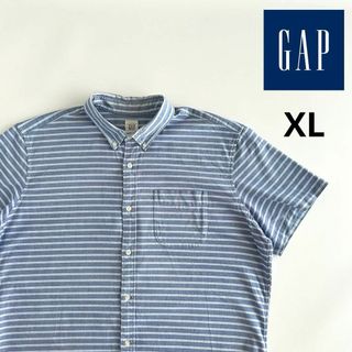 ギャップ(GAP)のOLD GAP オールドギャップ シャンブレーシャツ 半袖シャツ XL ボーダー(シャツ)