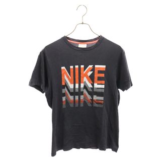 ナイキ(NIKE)のNIKE ナイキ 00S ロゴグラフィック プリント クルーネック半袖Tシャツ カットソー ブラック(Tシャツ/カットソー(半袖/袖なし))