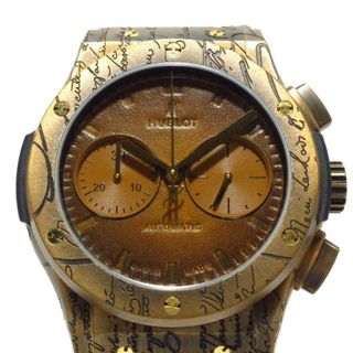 HUBLOT - HUBLOT(ウブロ) 腕時計美品  クラシックフュージョン クロノグラフ ベルルッティ コールドゴールド 521.BZ.051G.VR.BER19 メンズ ブロンズ/ヴェネチアレザー×ラバーベルト/裏スケ/ベルルッティコラボ/世界限定200本(05/200) ブラウン