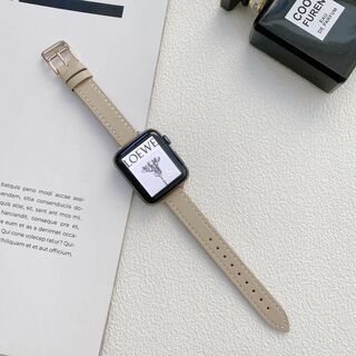 アップルウォッチ　Applewatch　レザーベルト　本革　アプリコット　バンド(腕時計)