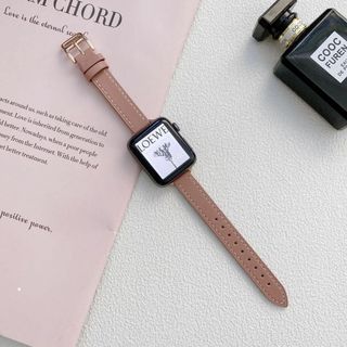 アップルウォッチ　Applewatch　レザーベルト　本革　ピンク　バンド(腕時計)