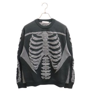 ROTOL ロトル 3D SKELTON KNIT R24SKIT29 スケルトン ボーンニットトレーナー ブラック(スウェット)