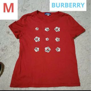 バーバリー(BURBERRY)の美品 バーバリーチェック 花柄 Tシャツ BURBERRY ブルーレーベル(Tシャツ(半袖/袖なし))