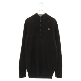 バーバリーブラックレーベル(BURBERRY BLACK LABEL)のBURBERRY BLACK LABEL バーバリー ブラックレーベル ヘンリーネックニットセーター D1N15-614-09 ブラック(ニット/セーター)