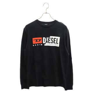 ディーゼル(DIESEL)のDIESEL ディーゼル ラベルプリントロングスリーブ長袖Tシャツ ブラック(Tシャツ/カットソー(七分/長袖))